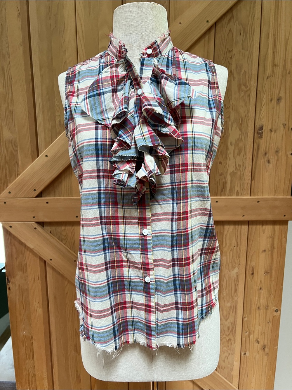 EUC NSF brand sleeveless cotton blouse size Small